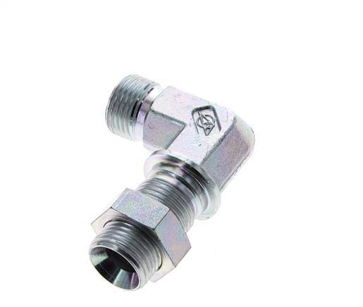 90deg Angled Fitting G1/2'' Bulkhead High Pressure Steel 60° Cone 350bar (4917.5psi) Hydraulic