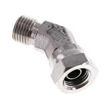 45deg Angled Fitting G1/4'' Female x Male High Pressure Stainless Steel 60° Cone 350bar (4917.5psi) Hydraulic