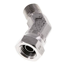 45deg Angled Fitting G1/4'' Female x Male High Pressure Stainless Steel 60° Cone 350bar (4917.5psi) Hydraulic