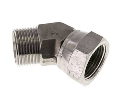 45deg Angled Fitting G1'' Female x Male High Pressure Stainless Steel 60° Cone 150bar (2107.5psi) Hydraulic