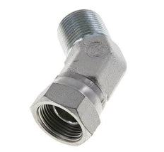 45deg Angled Fitting G3/4'' Female x Male High Pressure Steel 60° Cone 175bar (2458.75psi) Hydraulic