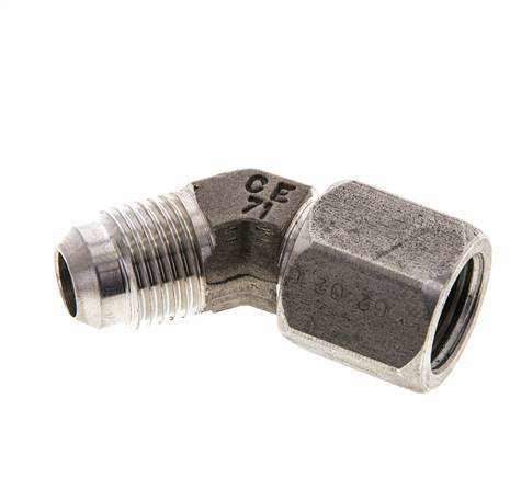 45deg JIC Angled Fitting UNF 9/16''-18 Male x Female Stainless Steel 275bar (3863.75psi)
