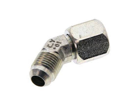 45deg JIC Angled Fitting UNF 9/16''-18 Male x Female Steel 275bar (3863.75psi)