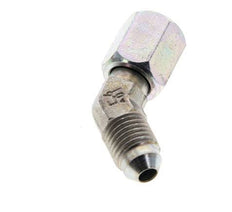 45deg JIC Angled Fitting UNF 7/16''-20 Male x Female Steel 310bar (4355.5psi)
