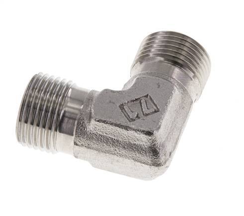 90deg Angled Fitting G3/8'' High Pressure Stainless Steel 60° Cone 325bar (4566.25psi) Hydraulic