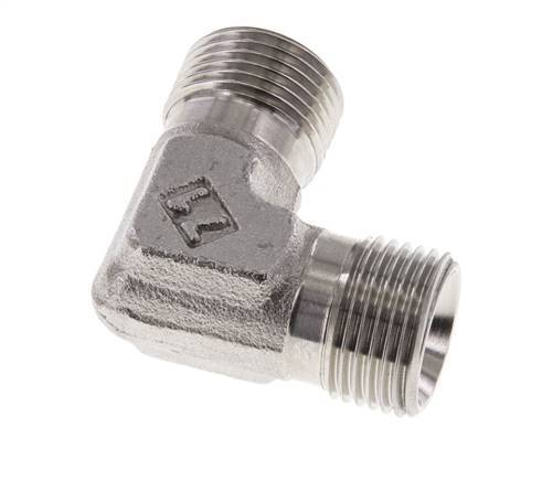90deg Angled Fitting G3/8'' High Pressure Stainless Steel 60° Cone 325bar (4566.25psi) Hydraulic