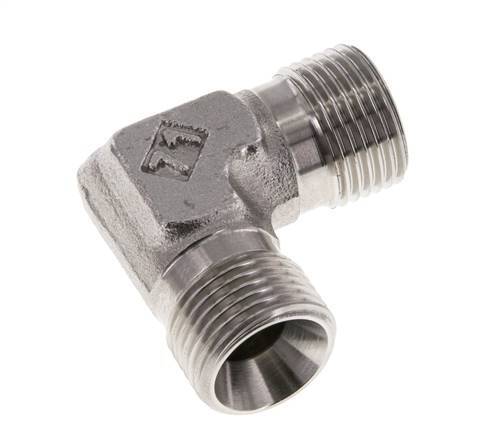 90deg Angled Fitting G3/8'' High Pressure Stainless Steel 60° Cone 325bar (4566.25psi) Hydraulic