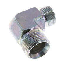 90deg Angled Reducing Fitting G3/4'' x G1'' High Pressure Steel 60° Cone 225bar (3161.25psi) Hydraulic