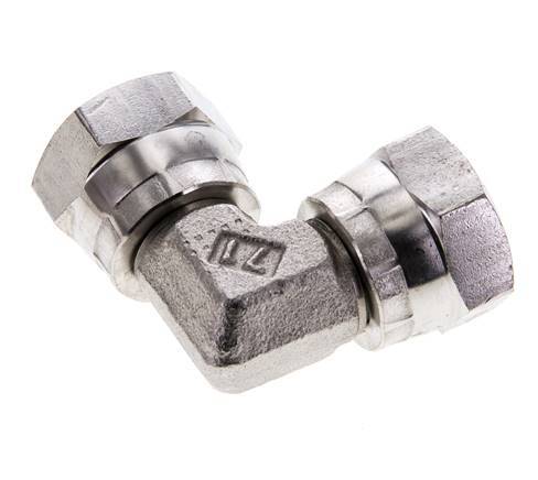 90deg Angled Fitting G3/8'' Female High Pressure Stainless Steel 60° Cone 425bar (5971.25psi) Hydraulic