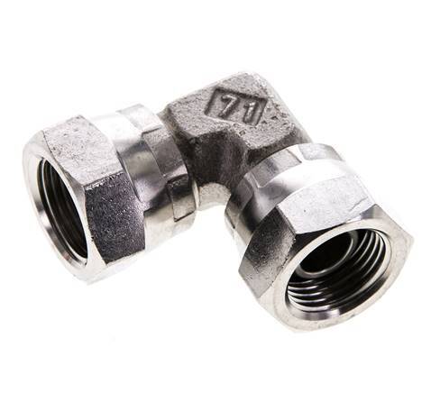 90deg Angled Fitting G3/8'' Female High Pressure Stainless Steel 60° Cone 425bar (5971.25psi) Hydraulic