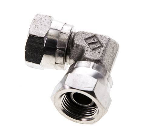 90deg Angled Fitting G3/8'' Female High Pressure Stainless Steel 60° Cone 425bar (5971.25psi) Hydraulic