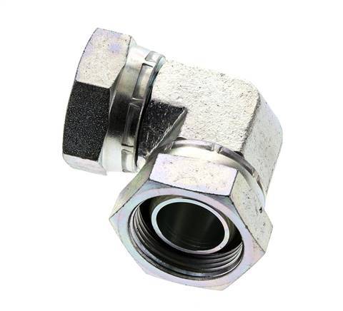 90deg Angled Fitting G1 1/4'' Female High Pressure Steel 60° Cone 150bar (2107.5psi) Hydraulic
