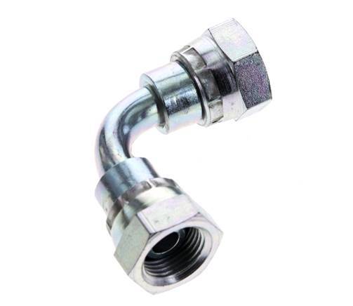90deg Angled Fitting G3/8'' Female High Pressure Steel 60° Cone 425bar (5971.25psi) Hydraulic