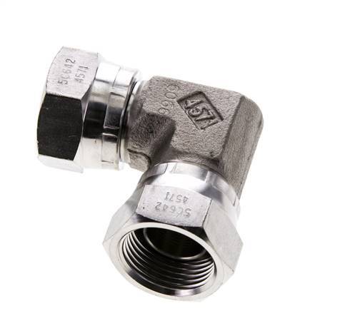 90deg Angled Fitting G3/4'' Female High Pressure Stainless Steel 60° Cone 175bar (2458.75psi) Hydraulic