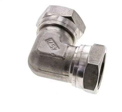 90deg Angled Fitting G1 1/4'' Female High Pressure Stainless Steel 60° Cone 150bar (2107.5psi) Hydraulic
