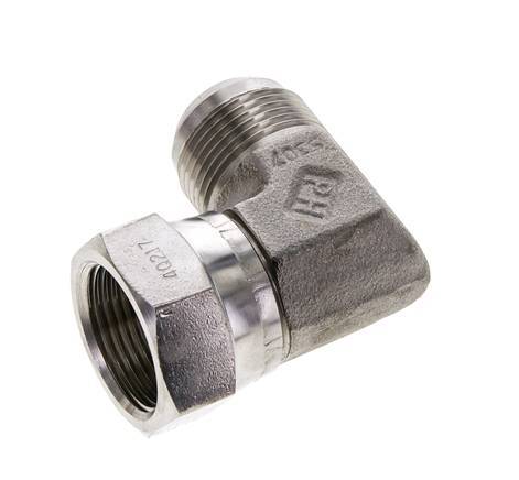 90deg JIC Angled Fitting UN 1-5/16''-12 Male x Female Stainless Steel 170bar (2388.5psi)