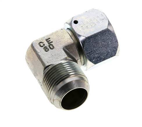 90deg JIC Angled Fitting UN 1-5/16''-12 Male x Female Steel 170bar (2388.5psi)