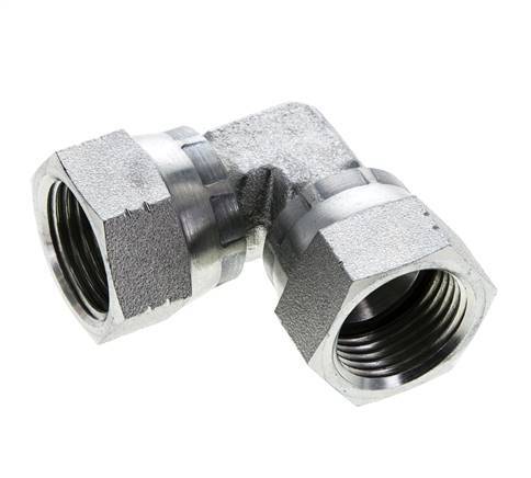 90deg JIC Angled Fitting UNF 7/8''-14 Steel 210bar (2950.5psi)