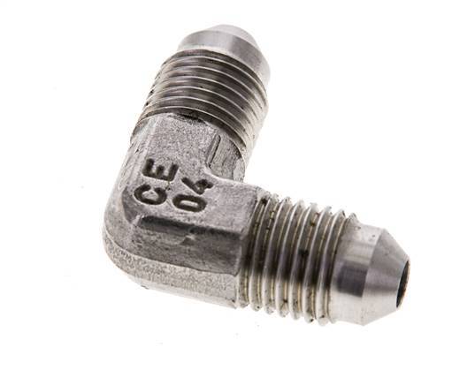 90deg JIC Angled Fitting UNF 7/16''-20 Male Stainless Steel 450bar (6322.5psi)