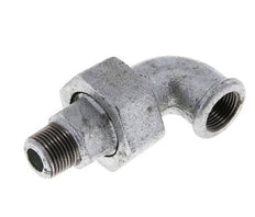 90deg Angled Connector 3/8'' Male R x Female Rp Cast Iron Conical Seal 25bar (351.25psi)