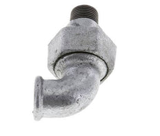 90deg Angled Connector 3/8'' Male R x Female Rp Cast Iron Conical Seal 25bar (351.25psi)