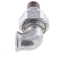 90deg Angled Union Connector 1/2'' Male R x Female Rp Cast Iron Flat Seal Centellen 25bar (351.25psi)