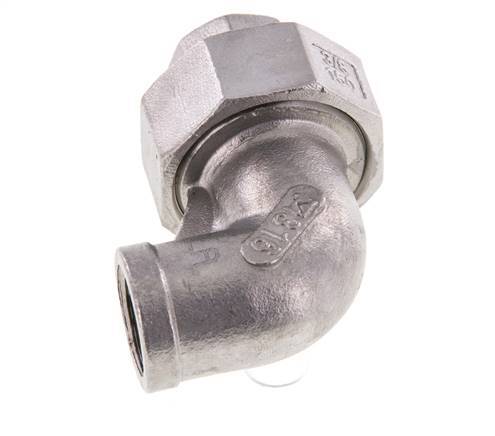 90deg Union Connector Rp3/8'' Female Stainless Steel Conical Seal 16bar (224.8psi)