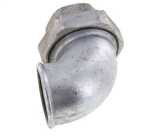 90deg Union Connector Rp2'' Female Cast Iron Conical Seal 25bar (351.25psi)