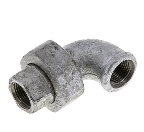 90deg Union Connector Rp3/8'' Female Cast Iron Conical Seal 25bar (351.25psi)