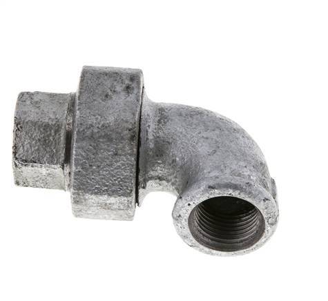 90deg Union Connector Rp3/8'' Female Cast Iron Conical Seal 25bar (351.25psi)