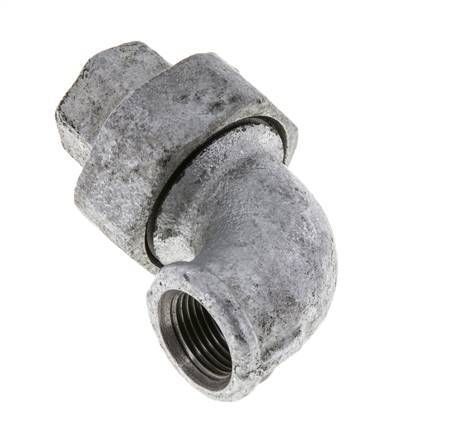 90deg Union Connector Rp3/8'' Female Cast Iron Conical Seal 25bar (351.25psi)