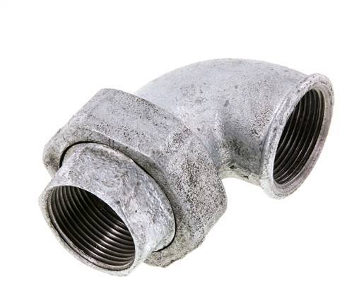 90deg Union Connector Rp1 1/4'' Female Cast Iron Conical Seal 25bar (351.25psi)