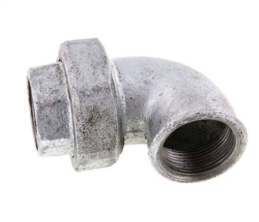 90deg Union Connector Rp1 1/4'' Female Cast Iron Conical Seal 25bar (351.25psi)