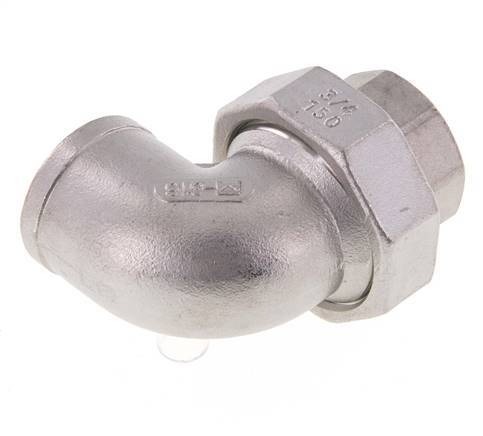 90deg Union Connector Rp3/4'' Female Stainless Steel Conical Seal 16bar (224.8psi)