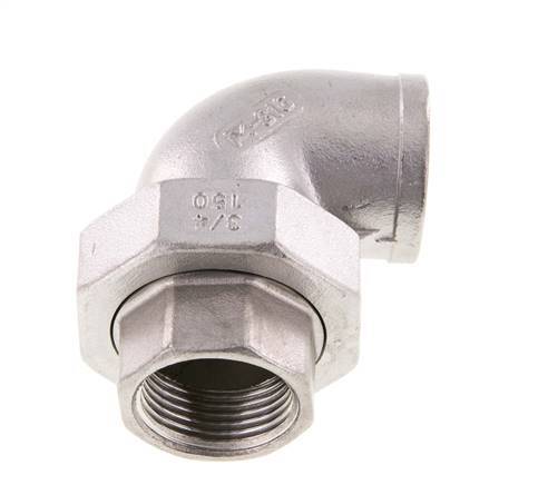 90deg Union Connector Rp3/4'' Female Stainless Steel Conical Seal 16bar (224.8psi)
