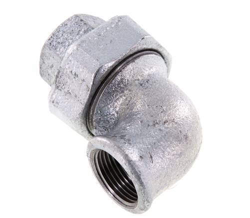 90deg Union Connector Rp3/4'' Female Cast Iron Conical Seal 25bar (351.25psi)