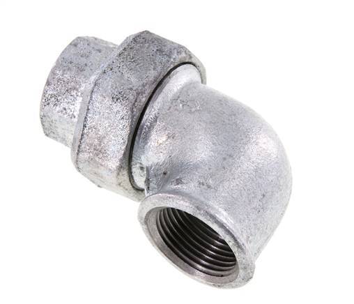 90deg Union Connector Rp1'' Female Cast Iron Conical Seal 25bar (351.25psi)
