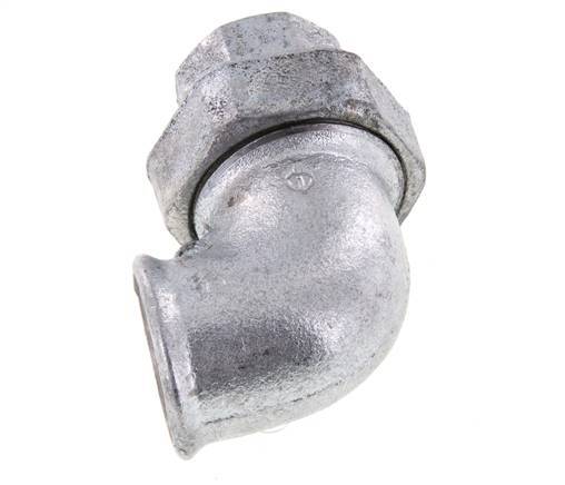 90deg Union Connector Rp1'' Female Cast Iron Conical Seal 25bar (351.25psi)