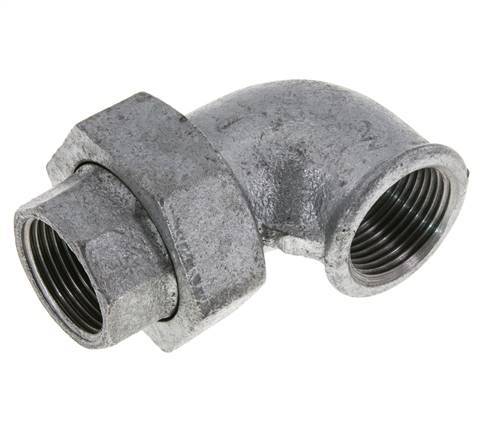90deg Angled Union Connector Rp1'' Female Cast Iron Flat Seal Centellen 25bar (351.25psi)