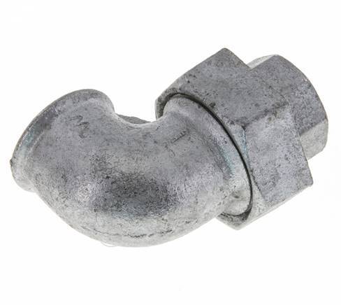 90deg Angled Union Connector Rp1'' Female Cast Iron Flat Seal Centellen 25bar (351.25psi)