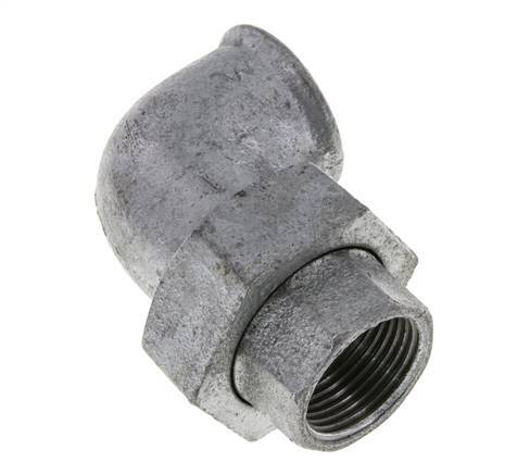 90deg Angled Union Connector Rp1'' Female Cast Iron Flat Seal Centellen 25bar (351.25psi)