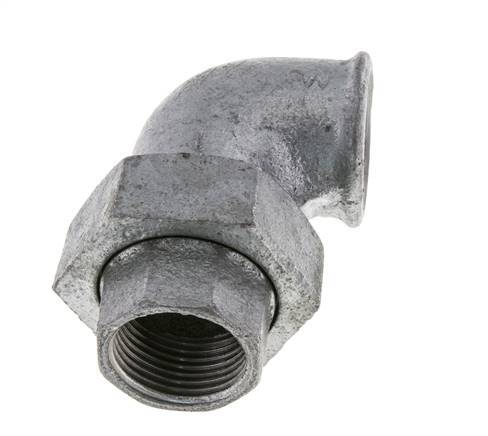90deg Angled Union Connector Rp1'' Female Cast Iron Flat Seal Centellen 25bar (351.25psi)