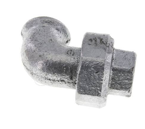 90deg Angled Union Connector Rp1/2'' Female Cast Iron Flat Seal Centellen 25bar (351.25psi)