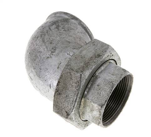 90deg Angled Union Connector Rp2'' Female Cast Iron Flat Seal Centellen 25bar (351.25psi)