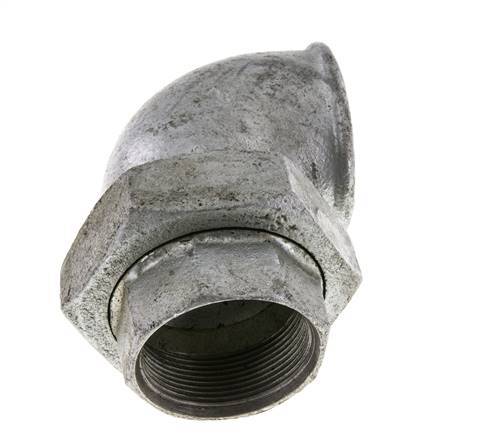 90deg Angled Union Connector Rp2'' Female Cast Iron Flat Seal Centellen 25bar (351.25psi)