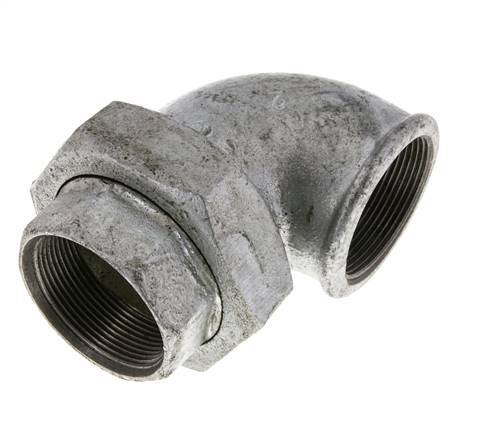 90deg Angled Union Connector Rp2'' Female Cast Iron Flat Seal Centellen 25bar (351.25psi)