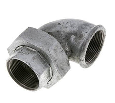 90deg Angled Union Connector Rp1 1/2'' Female Cast Iron Flat Seal Centellen 25bar (351.25psi)