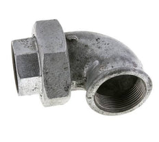 90deg Angled Union Connector Rp1 1/2'' Female Cast Iron Flat Seal Centellen 25bar (351.25psi)