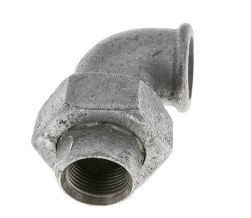 90deg Angled Union Connector Rp3/4'' Female Cast Iron Flat Seal Centellen 25bar (351.25psi)