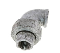 90deg Angled Union Connector Rp3/8'' Female Cast Iron Flat Seal Centellen 25bar (351.25psi)